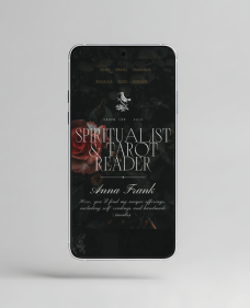 mobile display - the spiritualist Canva web template